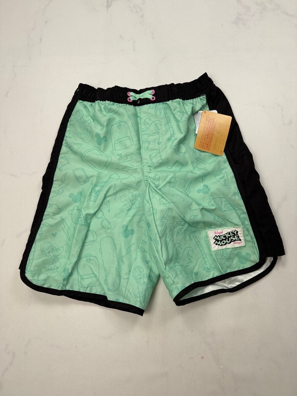 Disney Parks Mickey Mouse Swim Shorts Mint 2010s Statement Piece - Boys 9/10